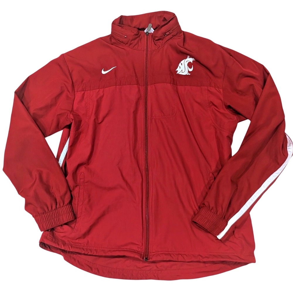 Vtg NIKE Washington State Cougars WSU Windbreaker Jacket Men's XL Red Y2K 90s